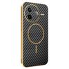 For Xiaomi Redmi K80 5G/Poco F7 Pro 5G Phone Case Carbon Fiber Textured Electroplated TPU Back Cover