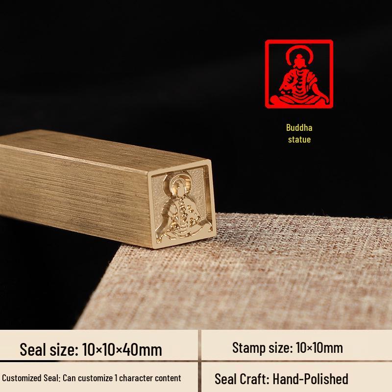 

Мідна печатка Будди Дзен з латунним покриттям, Фонтанна ручка для каліграфії та живопису - Колекція Щастя