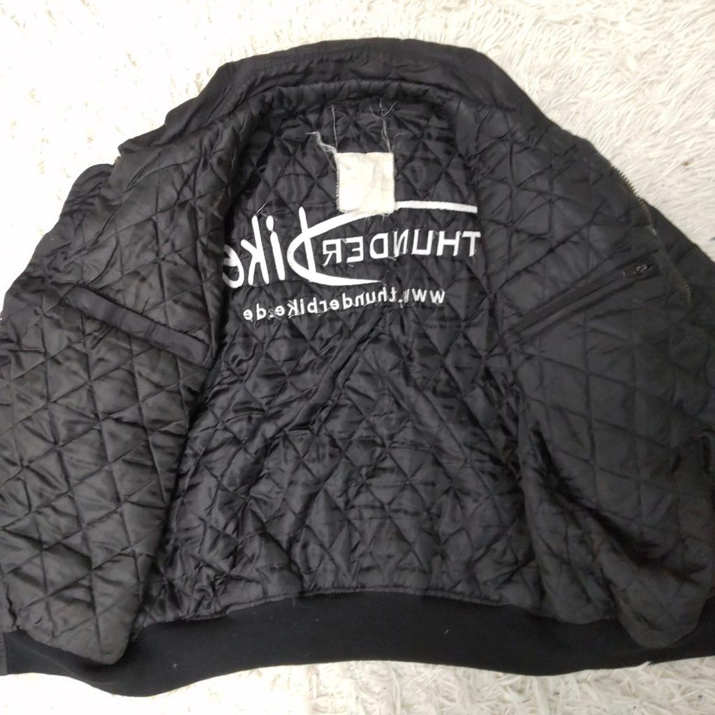 THUNDERBIKE Nylon-Fahrerjacke Herren ML Schwarz Motorrad MA-1 Oberbekleidung(GEBRAUCHT)
