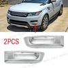 2PCS Front Bumper Fog Lamp Light Trim Silver Cover Frame Hood Cap Lid For Land Rover Range Rover Sport 2014 2015 2016 2017