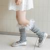 Breathable Cotton Lace Socks for Kids Age 3-13 Years Soft & Comfortable Elastic Leg Warmer with Dot Tulle