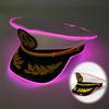 Navy Sailor LED Light-Up Embroidered Captain's Hat for Festivals and Performances
