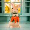 Easter Bunny Ornament Cute Cartoon Resin Figurine Rabbit Holding Egg/carrot Ornament Spring Holiday Home Decor
