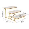 3 Tiers Rectangular Serving Tray Set with Rack Serving Dishes and Platters Display Serving Dishes for Fruit Food for Party