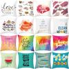 Modern Simple Pillow Letter Watercolor Print Pillow Cushion Cover Home Supplies