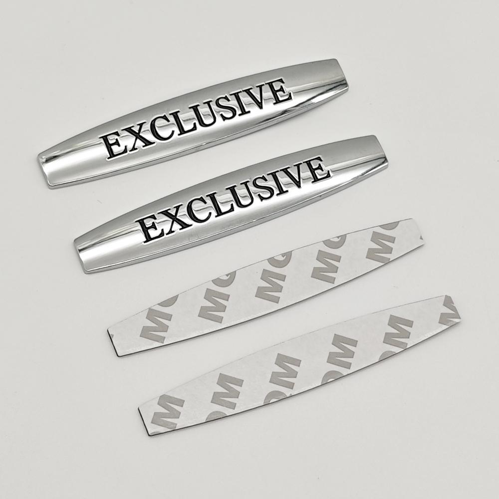 2pcs 3D Metal Logo Avantgarde EXCLUSIVE Sticker Grand Edition Emblem Car Fender Badge For Mercedes Benz AMG Car Accessories