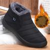 Waterproof Winter Boots for Men New Plush Snow Boots Women Ankle Boots Warm Black Couple Cotton Couples Platform Shoes