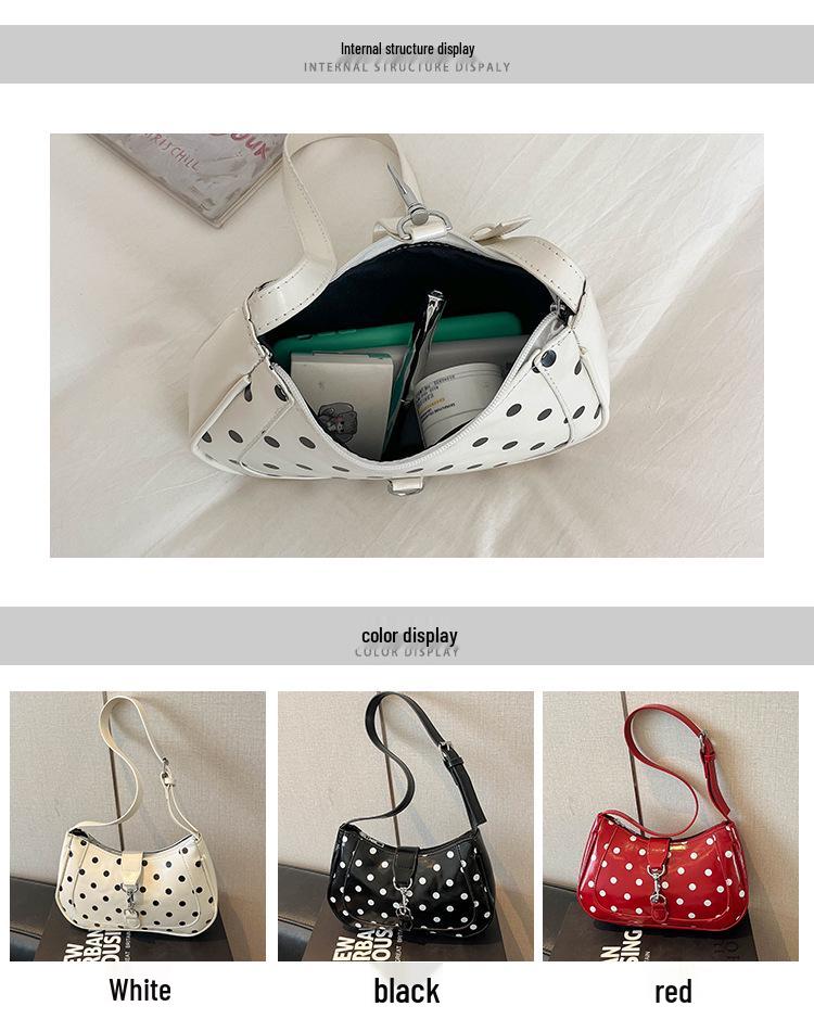 Stylish Polka Dot Women's Underarm Bag - 2026 Summer Collection, Niche Design, Perfect for Casual Work and Commute