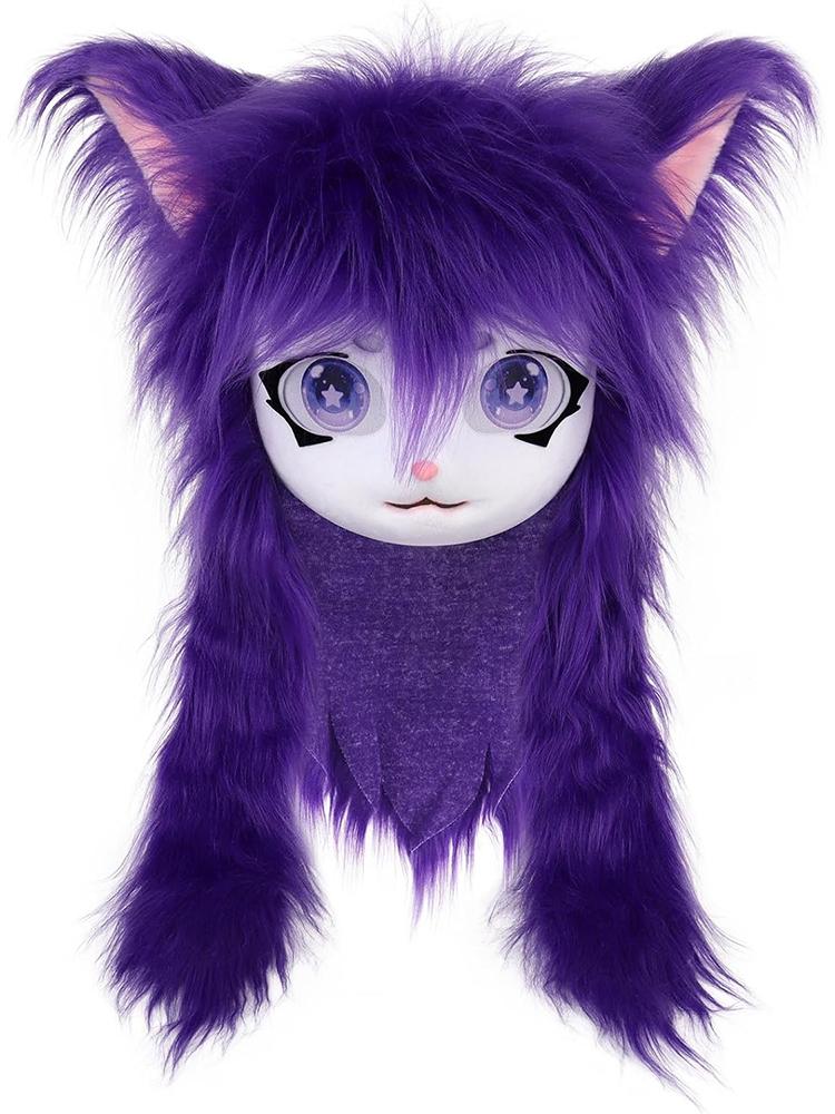 Halloween Fursuit Kigurumi Beast Head Mask Cosplay Animal Cat Anime Lolita Kig Skull Helmet Carnival Party Costume Prop Gifts