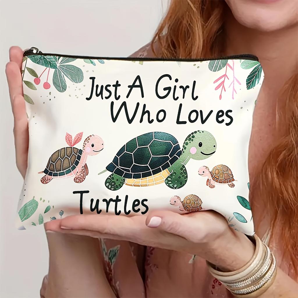 Trousse de maquillage à motif tortue mignon (1 pièce) - Trousse de toilette multifonctionnelle et portable pour ranger vos cosmétiques, idéale pour le sport, le camping et les voyages en plein air
