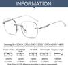 Photochromic Anti-Blue Light Reading Glasses Blue Ray Blocking Rimless Presbyopia Eyeglasses Ultralight Luxury Optical Eyewear