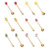 Cartoon Small Spoon Stainless Steel Fork Cartoon Macaron Dessert Spoons Fruit Kids Set Kitchen Accessories