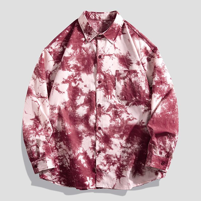 Spring Shirt Men's Korean Version Loose Collared Long Sleeved Pure Cotton Shirt Couple Jacket