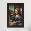 Modern Mona Lisa Art Print Poster Music Lover Wall Art Canvas Painting Headphones Sunglasses Funny Classic Art Poster