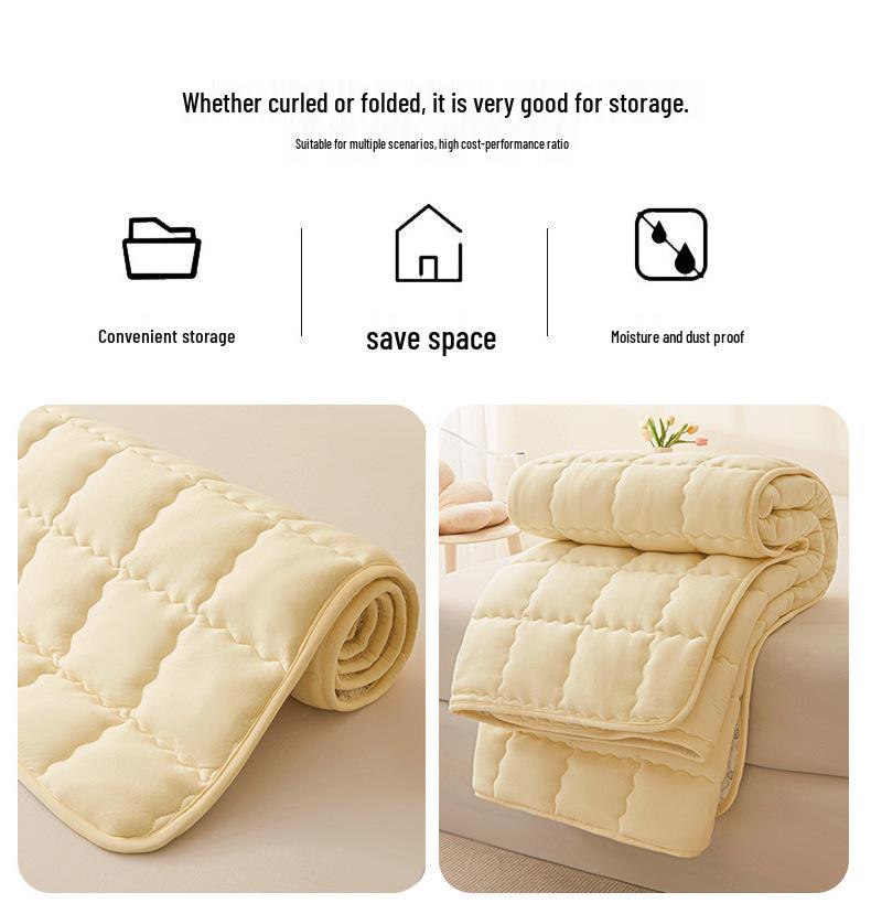 Summer Thin Mattress Pad & Blanket - Breathable & Soft Protector for Dorm, Hotel, and B&B Single Beds.