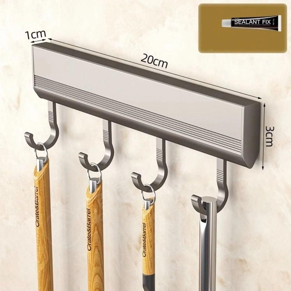 Wall Mounted Kitchen Storage Rack Aluminum Alloy Coat Hangers Quality Towel Hanger  Kitchen