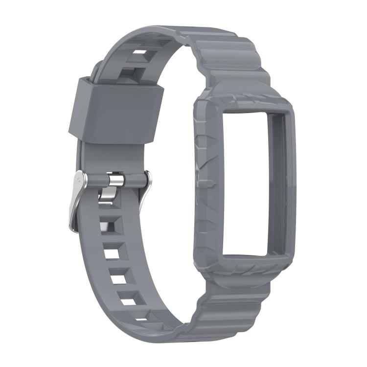

For Fitbit Charge 3 SE Silicone One Body Armor Watch Band For Fitbit Charge 3 SE сірий колір