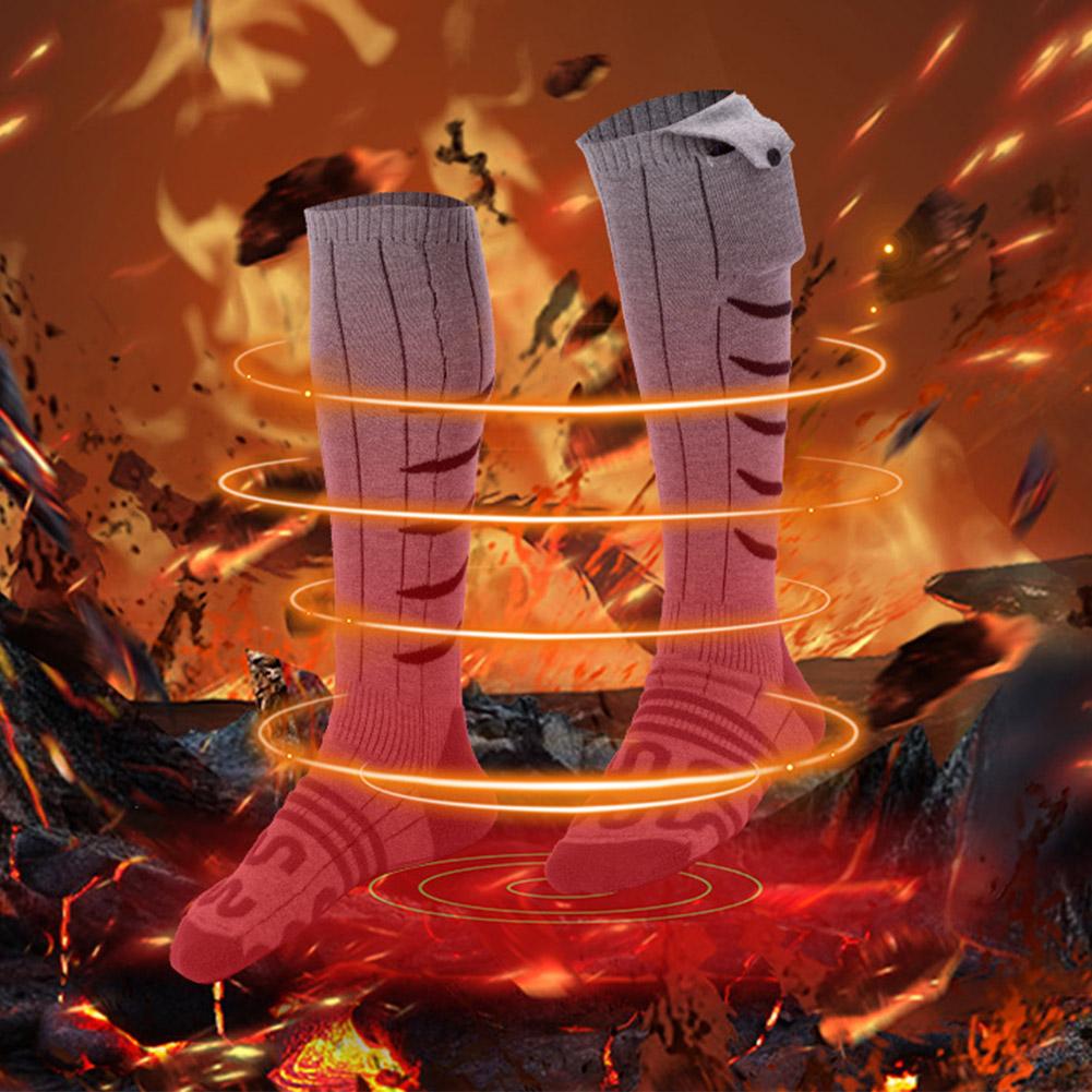 Electric Heated Socks Cold-Proof Electric Heating Socks Fast Heating Winter Heating Socks Washable for Outdoor Skiing Hiking