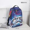 Sac à dos requin phosphorescent Grande capacité Sac de voyage Drôle Original Sac à dos pour étudiant Créatif Lumineux Sac à dos
