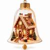 Transparent Lighted Christmas Bell Ornament Acrylic Cartoon Style Clear Christmas Bauble Ornament LED Lighted Plastic