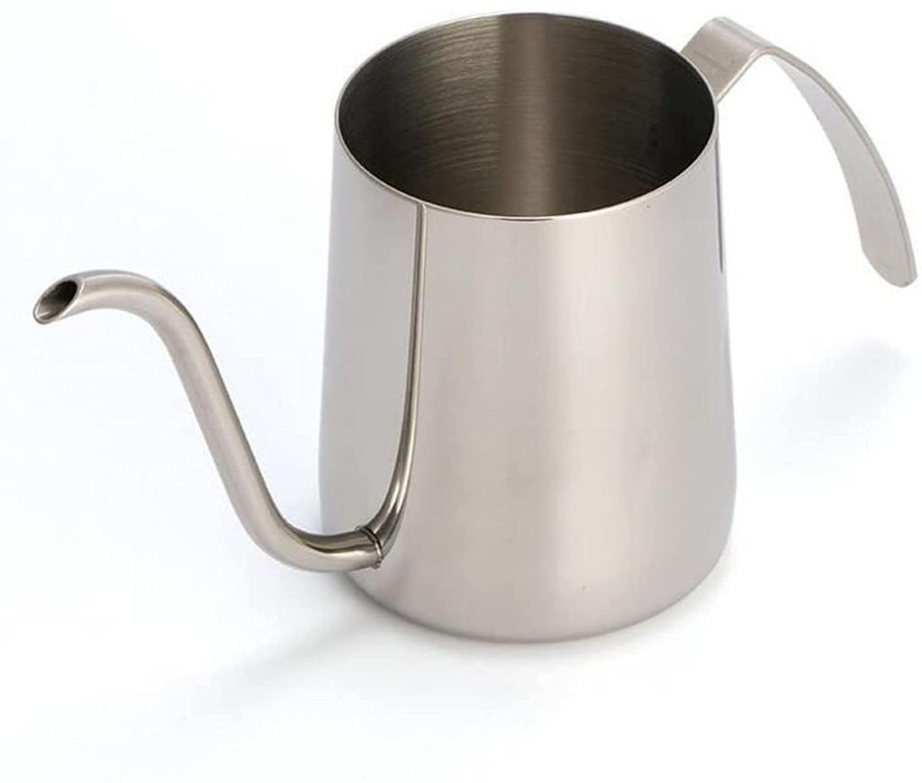 Kitchenware Coffee Drip Pot, Narrow Mouth Teapot, Stainless Steel Drip Pot, Narrow Mouth Tea Kettle, 304 Stainless Steel (350cc, Silver)