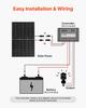 2PCS 400W Bifacial Solar Panels, 16BB N-Type Monocrystalline PV Module 24% Efficiency, IP65 Waterproof Solar Panel with MC4 Output & Aluminum Frame