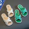 Girls' Princess Pearl Slippers: Non-Slip Indoor/Outdoor Summer Sandals for Toddlers