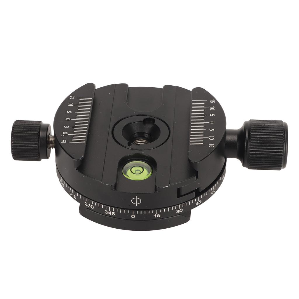 Quick Release Plate Mount 360 Degree Panorama QR Plates Mount Adapter with Bubble Spirit Level for