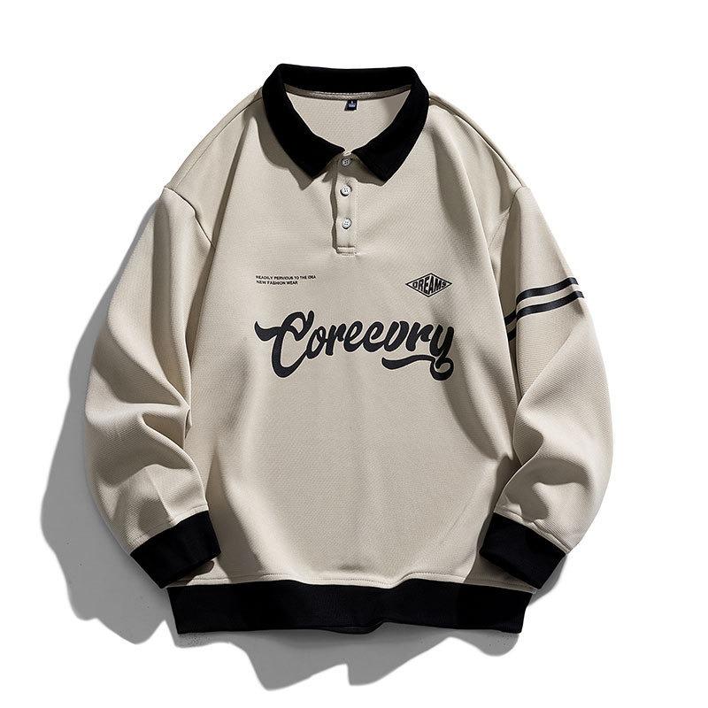 Herren S Pullover Sweatshirt mit Print im koreanischen Stil Lockerer Schnitt