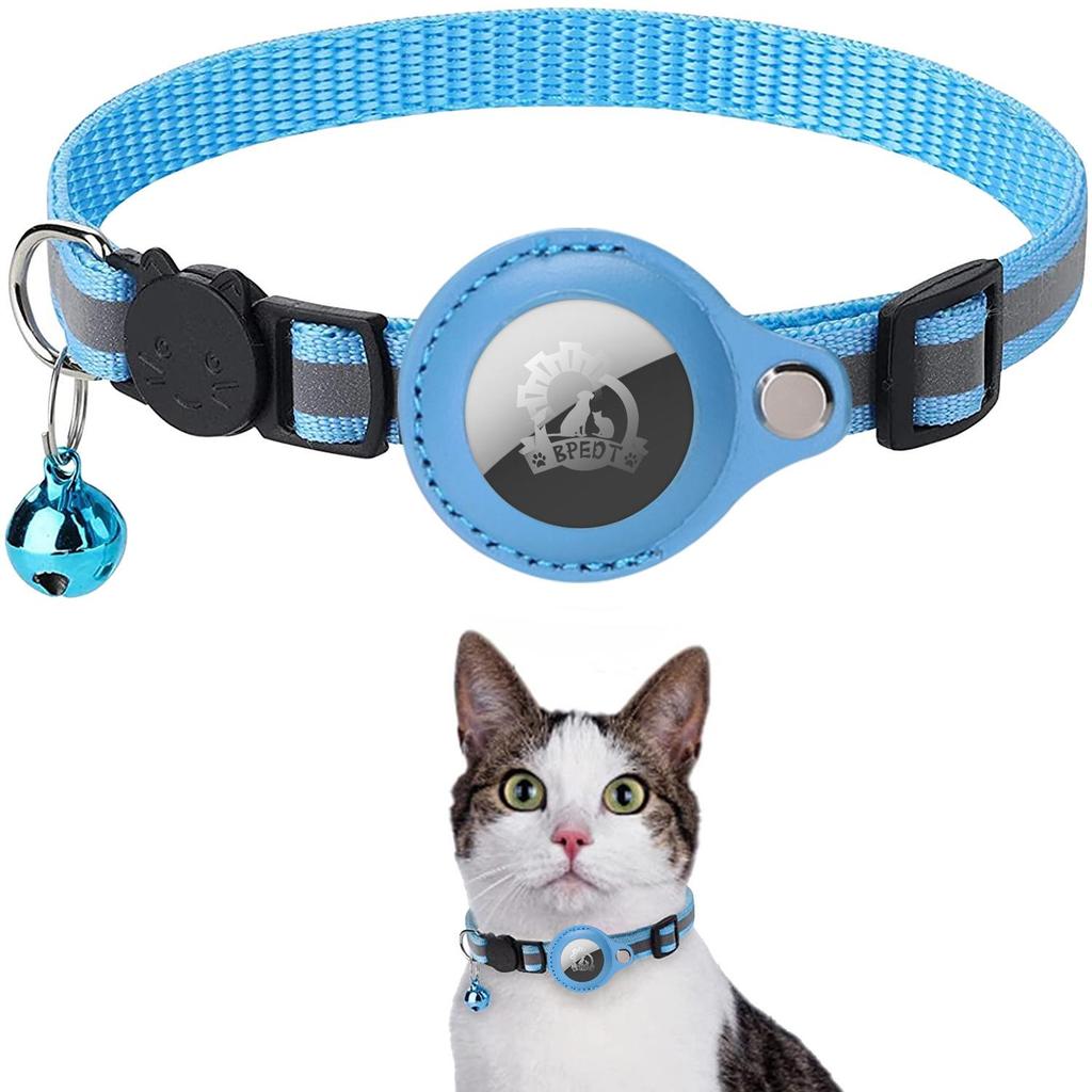 Collare per gatti con custodia protettiva per Airtag Anti Lost Locator Tracker Accessori per cani Collari per animali riflettenti