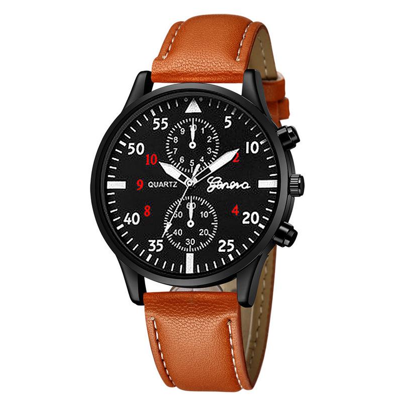 Men's Versatile Fashion Two-Eye Business Wristwatch