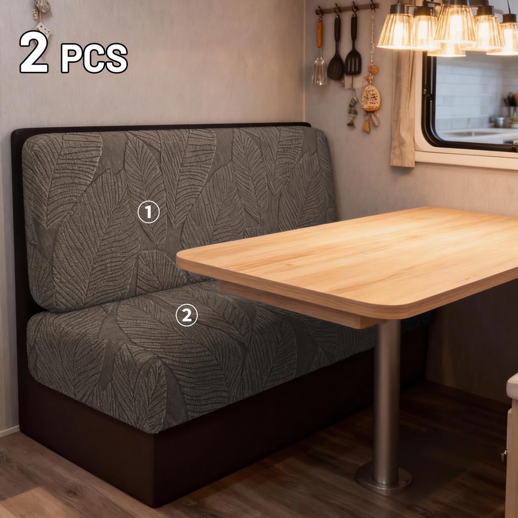 2 Stück/Set Wohnmobil Dinette Sitzbezug Jacquard Camper Ganzjahres-Schutzbezug Wohnmobil Auto Sitzbankbezug Sitzhülle für Bar Café Dekoration