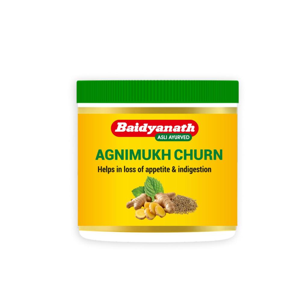 Baidyanath Agnimukh Churna 50 g Ayurvedic Digestive Aid for Indigestion, Bloating, and Appetite Support Herbal Powder