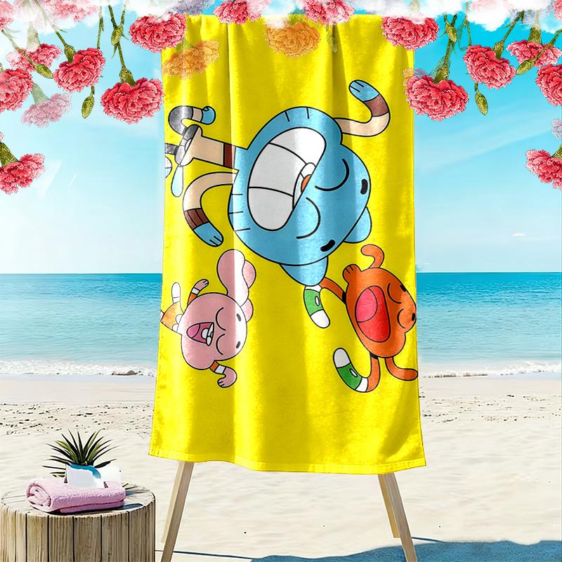 The Amazing World of Gumball2 Print Beach Towel, Large Soft Quick Dry Towel for Beach Camping Swimming