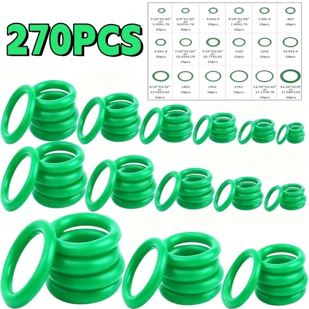 225PCS/27PCS Rubber O-Ring Gasket Assortment Sealing Washer Set Car Repair Accessories