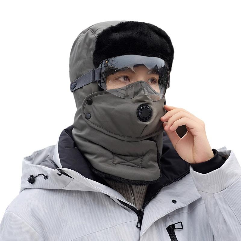 Men's Winter Lei Feng Hat: Thickened Velvet, Warm Ear Protection for Cycling and Cold Weather (2024)
