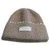 Korean Style Hat Knitted Hat for Women New Mountaineering American Style Baotou Cold Winter Hat Warm Pearl Woolen Hat