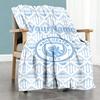 Manchester City Customize Your Name Blanket Multi-purpose Customizable Blanket Soft & Cozy for Living Room Office Chair Office Picnics All-Season Use