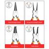 Set di pinze per anelli elastici 4 pezzi Set di pinze per seeger interni esterni Pinze dritte e curve Gancio e punteruolo Anelli elastici per impieghi gravosi