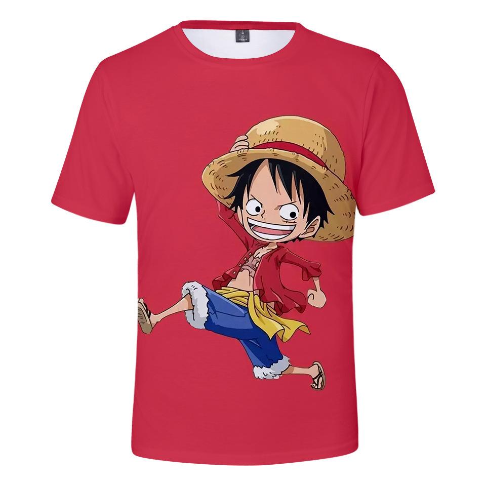 ONE PIECE Anime Printing Men Tshirt Casual Breathable Tshirts Funny Cartoon Loose Tees Shirts Street Oversized T-Shirts Man