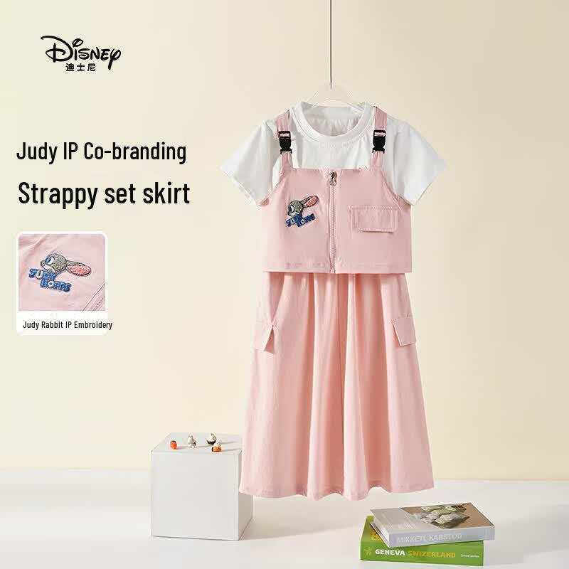 Disney Zootopia Judy Hopps Girls  Summer T-Shirt  Skirt Set 110