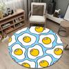 Number 119 Bold Red Round Floor Rug, Sport Jersey Style