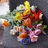 Gorgeous Flocking Stem Artificial Papaver Rhoeas Faux Bouquet Fake Poppies Flowers Silk Plants