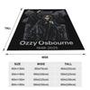 Black Sabbath Ozzy Osbourne Blanket Back To The Beginning Tour  Decorative Flannel Throw Blanket For Home Decor Warm Bedspread
