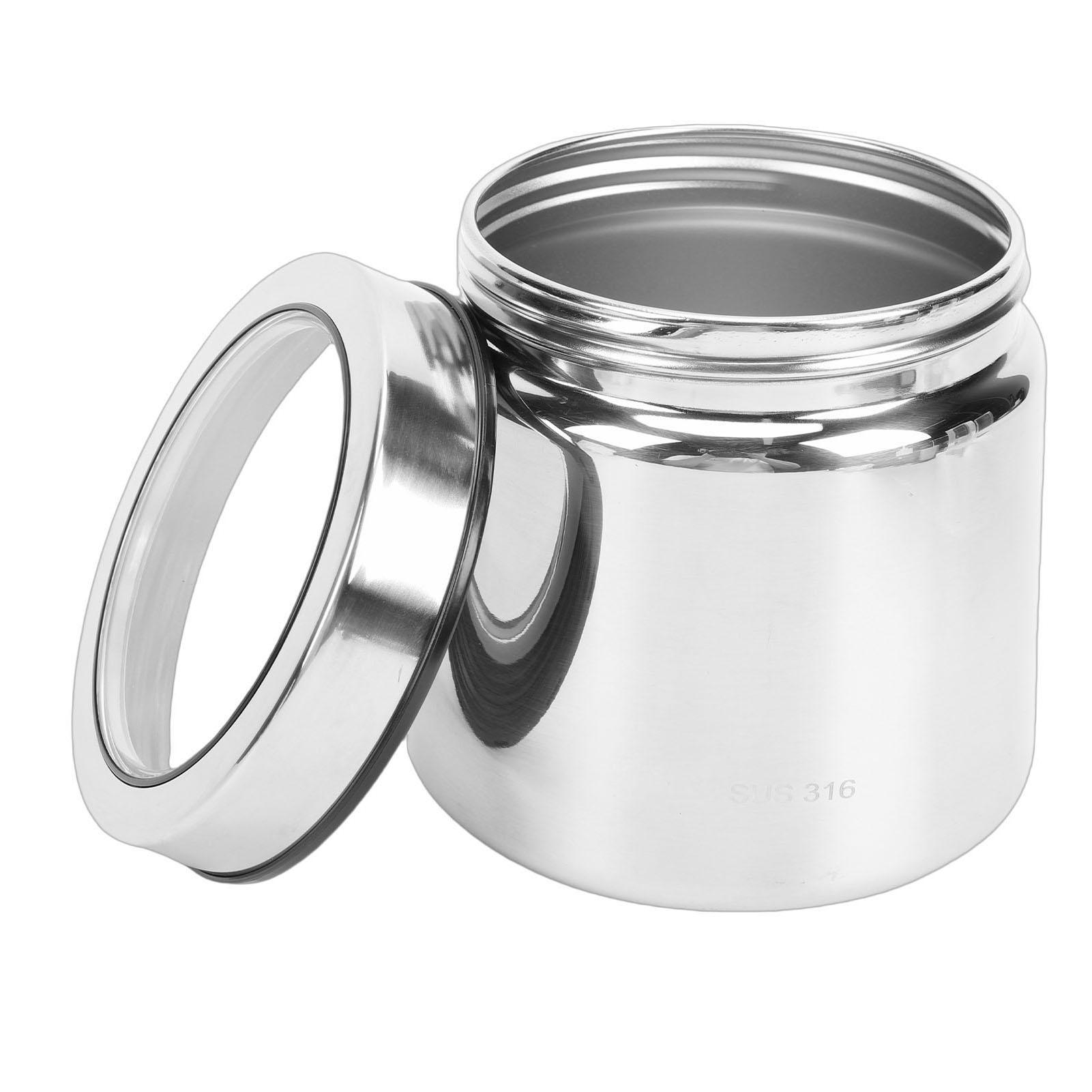 Coffee Canister 316 Stainless Steel Thickened Coffee Bean Tea Jar Sealed Food Storage Container for Home 1930₽