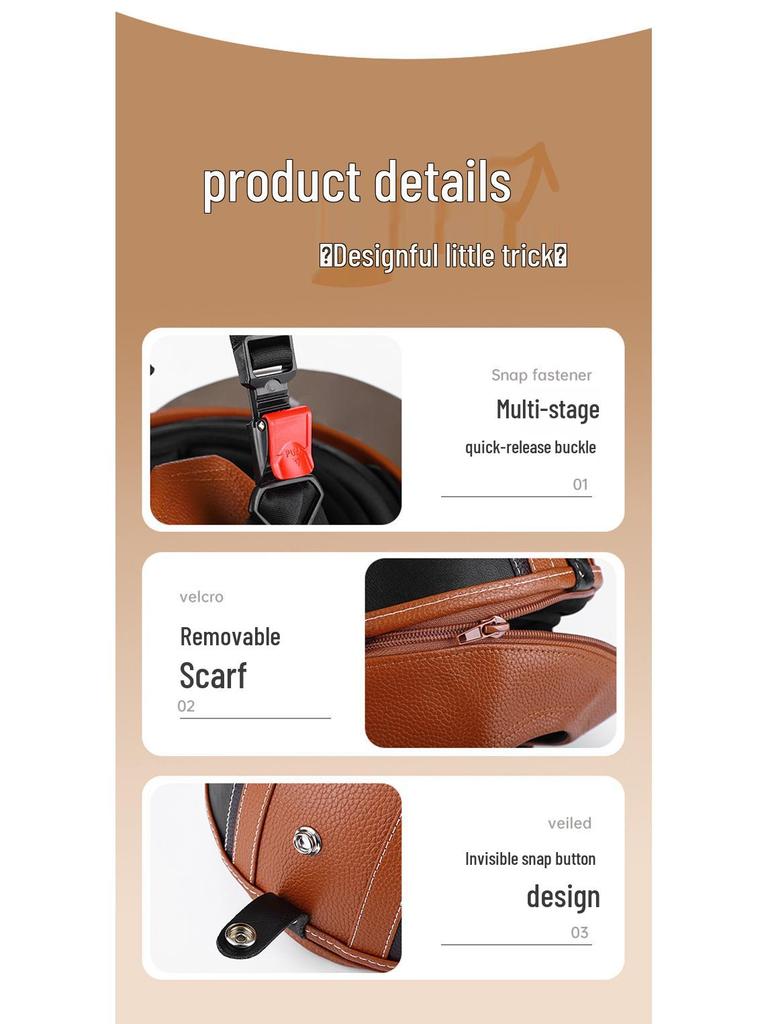 3C Certified Retro Leather Electric Motorcycle Half Helmet with Detachable Neck Guard for Men and Women - Model AF-R09