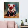 New Arrival 5D DIY Full Circle Diamond Painting "Pig Man" Embroidery Cross Stitch Home Decor Gift