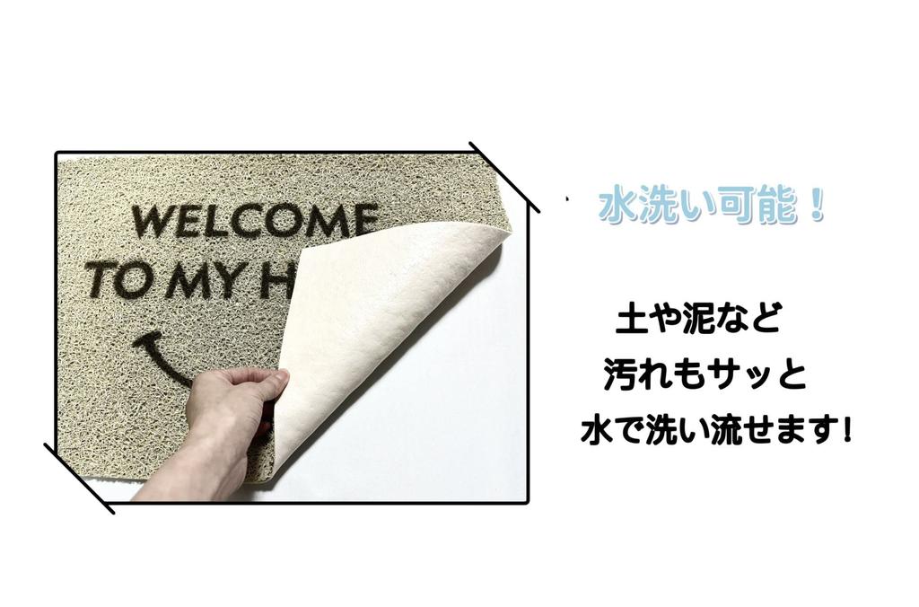 LUCKYSHIN Entrance Mat 60 X 40cm Entrance Mat Outdoor Indoor Washable Mud Remover PVC Quick Dry Welcome Anti-Slip (Smile, Beige)