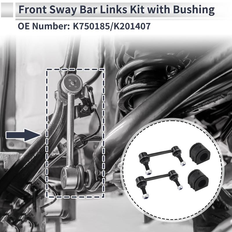 UXCELL Front Stabilizer Bar Links with 2 Pcs Bushing for Hummer H3 06-10 No.K750185