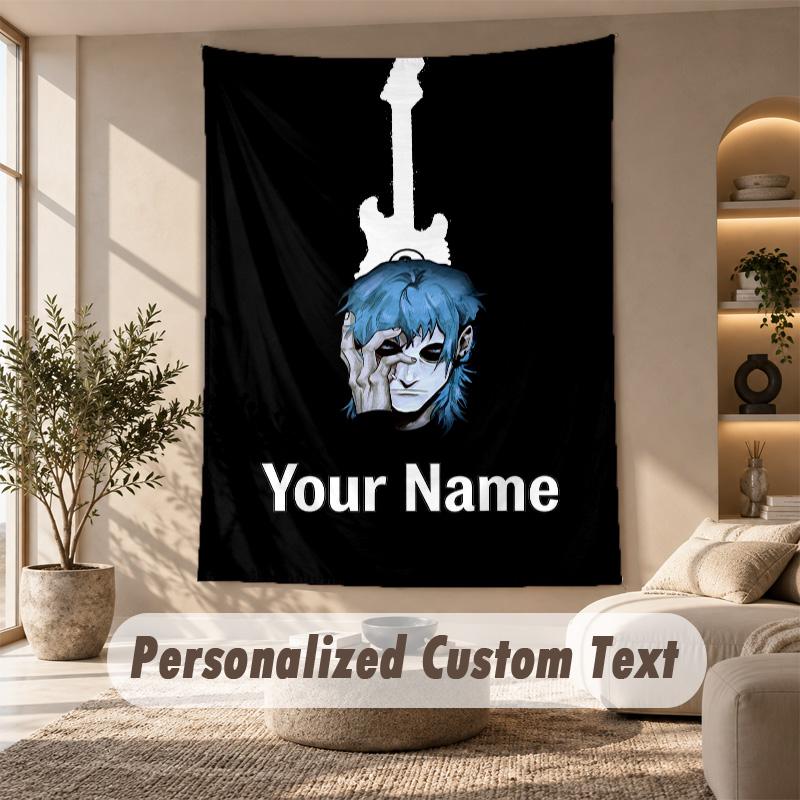 Tapestry Custom Name Text, Wall Hanging Tapestry Home Room DecorSally Face